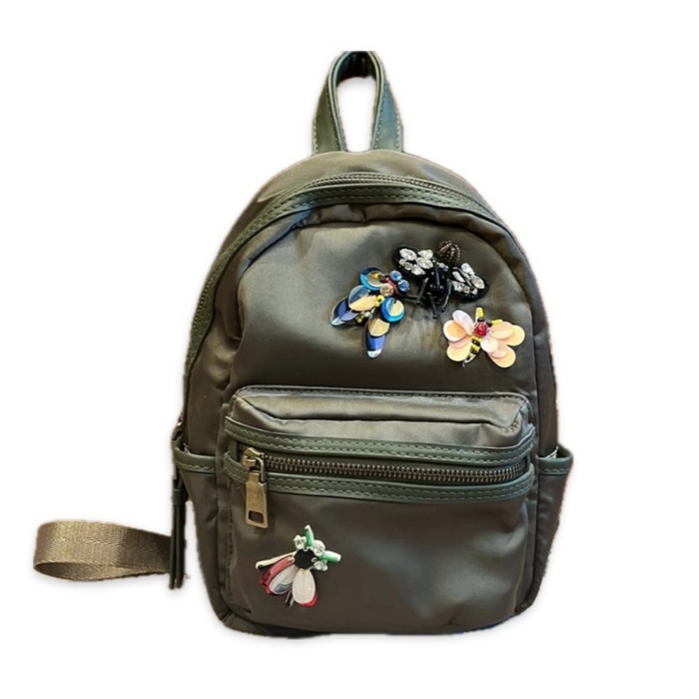 Embellished khaki mini Backpack by Steve Madden